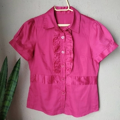 Camisa rosa babado