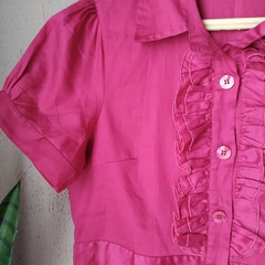 Camisa rosa babado - comprar online