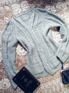 Cardigan de Tricot Cinza - comprar online