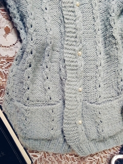 Cardigan de Tricot Cinza na internet