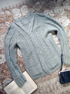 Cardigan de Tricot Cinza - loja online