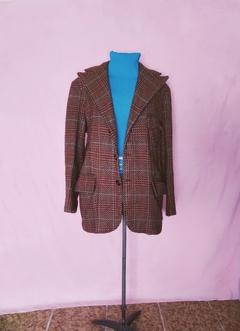 Blazer Alfaiataria Vintage Xadrez