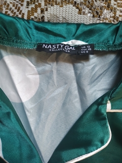 Pijama Manga Comprida Nasty Gal Verde Poá - loja online