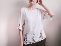 Blusa Renda Branca Viscose - comprar online