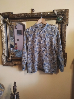 Camisa Manga Longa Estampa Paisley, brechó, segunda mão