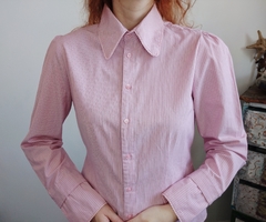 Camisa Rosa Amelie Amora Manga Longa