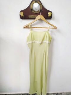 Vestido Midi Verde Limão Alcinha - Sampa Époque Semijoias