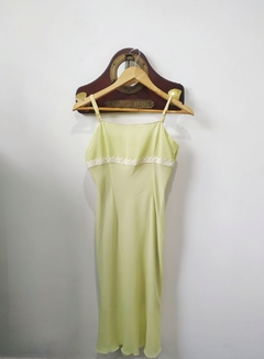 Vestido Midi Verde Limão Alcinha