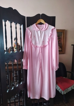 Camisola Vintage Midi Rosa Manga Comprida