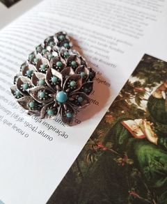 Broche Vintage Metal Prateado