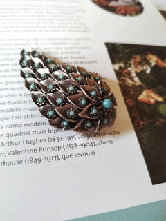 Broche Vintage Metal Prateado - comprar online