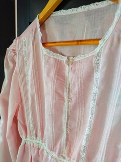 Camisola Vintage Rosa Manga Comprida - loja online