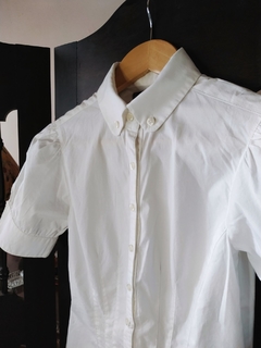 Camisa Zara Manga Bufante Branca - comprar online