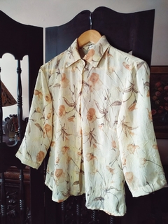 Camisa Floral Aquarela Creme na internet