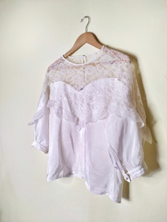 Blusa Vintage Estilo Vitoriana/Eduardiana Branca R na internet