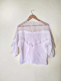 Blusa Vintage Estilo Vitoriana/Eduardiana Branca R - Sampa Époque Semijoias