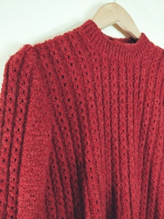 Suéter em Tricot Vermelho - Sampa Époque Semijoias