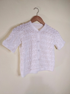 Cardigan Tricot Romântico Branco - comprar online