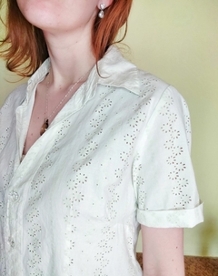 Camisa Laise Creme Manga Curta - comprar online