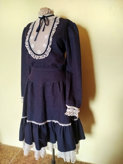 Conjunto Vintage Saia e Blusa Costureira