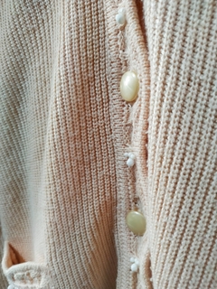 Cardigan Alongado Pêssego Com Bolso - loja online