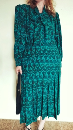 Vestido Vintage Pullsport 1970/1980 Verde Midi na internet