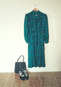 Vestido Vintage Pullsport 1970/1980 Verde Midi - loja online