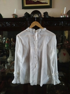 Blusa Vintage Cambraia Manga Comprida - Sampa Époque Semijoias