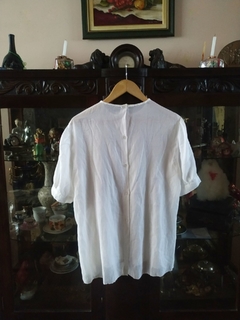 Blusa Vintage Cambraia Algodão Bordada - loja online