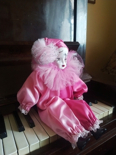 Pierrot Porcelana Rosa Grande - Sampa Époque Semijoias