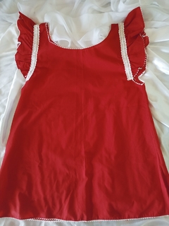 Baby Doll Vintage Bordado Vermelho - comprar online