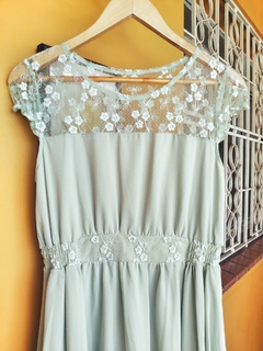 Vestido Longo Verde Pastel Fada Novo - comprar online