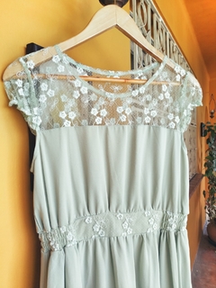 Vestido Longo Verde Pastel Fada Novo