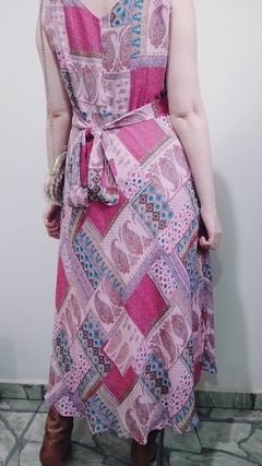 Imagem do Vestido Super Midi Rosa Estampado