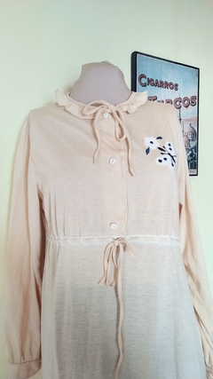 Camisola Vintage Manga Longa Bordada - loja online