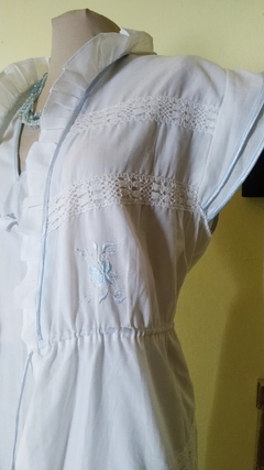 Conjunto Camisola e Penhoar Vintage Algodão Bordado na internet