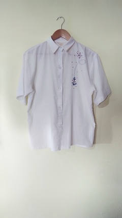 Camisa Vintage Bordado Navy - loja online