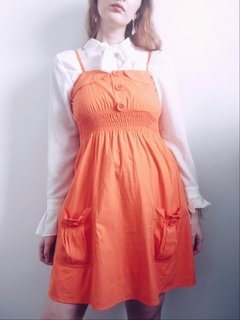 Vestido laranja - Sampa Époque Semijoias