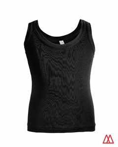 Musculosa Deportiva Entrenamiento Dama Algodón Negra.