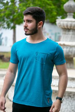 Camiseta Azul Masculina LádoCoração - comprar online