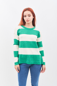 Sweater de hilo elastizado bicolor. Calidad premium. - comprar online