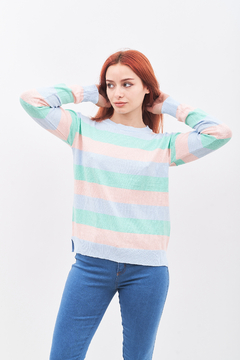 Sweater de bremer a rayas de colores. Calidad premium. - Proverbio