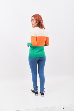 Sweater de hilo elastizado, tricolor. Calidad premium. en internet
