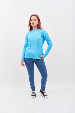 Sweater de bremer, con guardas de ochos. Calidad premium. - Proverbio