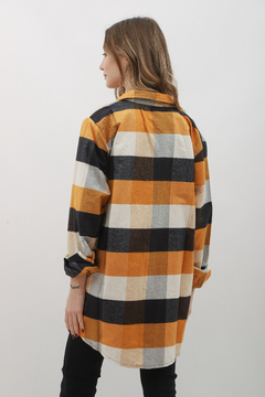 Camisaco escoces, oversize , de viyela. - tienda online