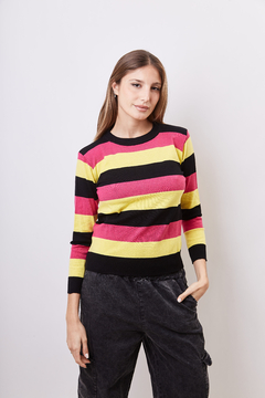 Sweater de bremer a rayas de colores. Calidad premium. - comprar online