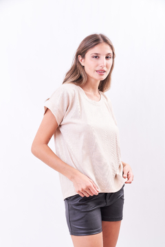 Camisola de lino spandex, con brillo. en internet