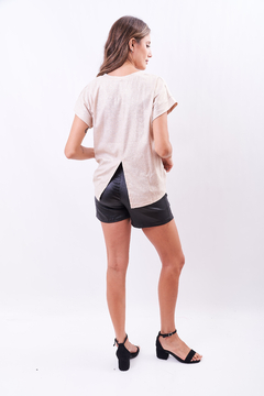 Camisola de lino spandex, con brillo. - Proverbio