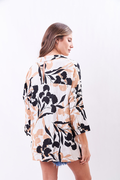 Imagen de Camisola oversize de lino, estampado.