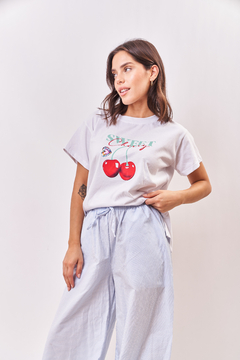 Remera algodón estampa de frutas